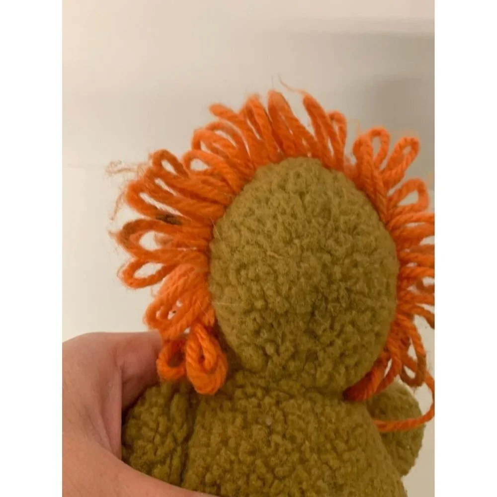 Vintage Lion Stuffed Plush Doll in Lion costume HK City Toys FTY LTD